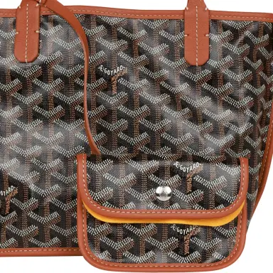 goyard Goyard Goyardine Black Anjou Mini Reversible Tote Bag Palladium Hardware | Thumbnail 6 goyard Goyard Goyardine Black Anjou Mini Reversible Tote Bag Palladium Hardware | Thumbnail 6
