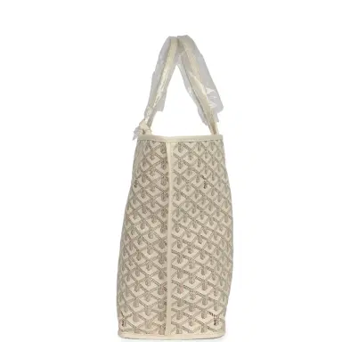 goyard Goyard Goyardine Sand Anjou PM Embroidered Seahorse Bag Palladium Hardware | Thumbnail 3 goyard Goyard Goyardine Sand Anjou PM Embroidered Seahorse Bag Palladium Hardware | Thumbnail 3