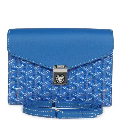 goyard Goyard Goyardine Sky Blue Chypre Wallet-Pouch Palladium Hardware | Thumbnail 1 goyard Goyard Goyardine Sky Blue Chypre Wallet-Pouch Palladium Hardware | Thumbnail 1