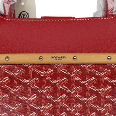 goyard Goyard Saigon Tote Red Goyardine Canvas Palladium Hardware | Thumbnail 6 goyard Goyard Saigon Tote Red Goyardine Canvas Palladium Hardware | Thumbnail 6