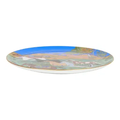 HERMÈS Hermes "Cheval D'Orient" Porcelain Tart Platter | Thumbnail 4 HERMÈS Hermes "Cheval D'Orient" Porcelain Tart Platter | Thumbnail 4