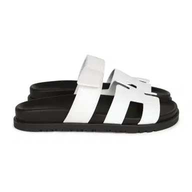 HERMÈS Hermes Chypre Sandals White Palladium Hardware 35.5 EU | Thumbnail 4 HERMÈS Hermes Chypre Sandals White Palladium Hardware 35.5 EU | Thumbnail 4