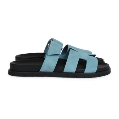 HERMÈS Hermes Chypre Techno Sandals Bleu Mineral Suede Palladium Hardware 37 EU | Thumbnail 5 HERMÈS Hermes Chypre Techno Sandals Bleu Mineral Suede Palladium Hardware 37 EU | Thumbnail 5