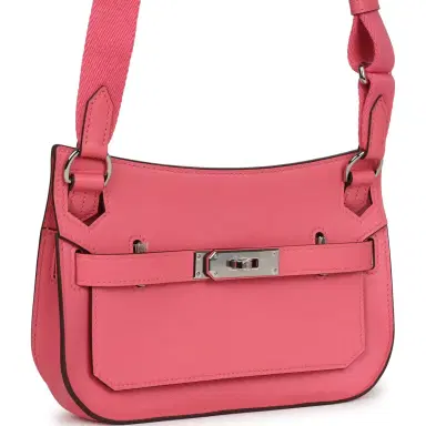 HERMÈS Hermes Mini Jypsiere Rose Azalee Swift Palladium Hardware | Thumbnail 2 HERMÈS Hermes Mini Jypsiere Rose Azalee Swift Palladium Hardware | Thumbnail 2