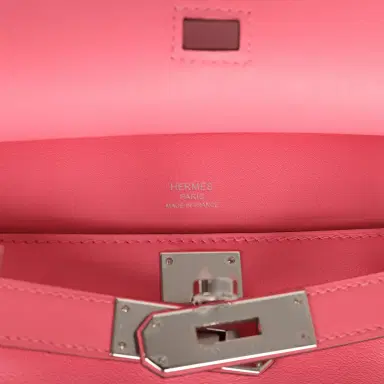 HERMÈS Hermes Mini Jypsiere Rose Azalee Swift Palladium Hardware | Thumbnail 7 HERMÈS Hermes Mini Jypsiere Rose Azalee Swift Palladium Hardware | Thumbnail 7