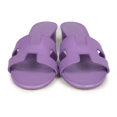 HERMÈS Hermes Oasis Sandals Violet Calfskin 36.5 EU | Thumbnail 2 HERMÈS Hermes Oasis Sandals Violet Calfskin 36.5 EU | Thumbnail 2