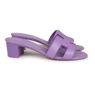 HERMÈS Hermes Oasis Sandals Violet Calfskin 36.5 EU | Thumbnail 4 HERMÈS Hermes Oasis Sandals Violet Calfskin 36.5 EU | Thumbnail 4