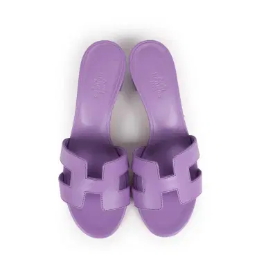 HERMÈS Hermes Oasis Sandals Violet Calfskin 36.5 EU | Thumbnail 7 HERMÈS Hermes Oasis Sandals Violet Calfskin 36.5 EU | Thumbnail 7