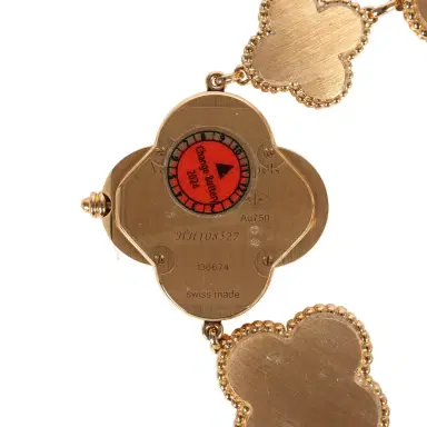 Van Cleef & Arpels Van Cleef & Arpels Small Alhambra Watch Mother of Pearl & Onyx | Thumbnail 4 Van Cleef & Arpels Van Cleef & Arpels Small Alhambra Watch Mother of Pearl & Onyx | Thumbnail 4