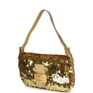 Fendi Vintage Fendi Baguette Bag Gold Sequin Gold Hardware | Thumbnail 4 Fendi Vintage Fendi Baguette Bag Gold Sequin Gold Hardware | Thumbnail 4