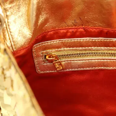 Fendi Vintage Fendi Baguette Bag Gold Sequin Gold Hardware | Thumbnail 7 Fendi Vintage Fendi Baguette Bag Gold Sequin Gold Hardware | Thumbnail 7