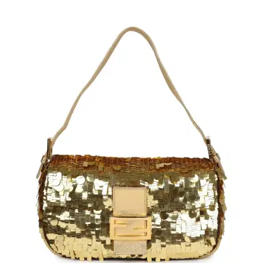 Fendi Vintage Fendi Baguette Bag Gold Sequin Gold Hardware | Thumbnail 1 Fendi Vintage Fendi Baguette Bag Gold Sequin Gold Hardware | Thumbnail 1