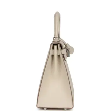 HERMÈS Hermes Kelly Sellier 28 Craie Epsom Palladium Hardware | Thumbnail 4 HERMÈS Hermes Kelly Sellier 28 Craie Epsom Palladium Hardware | Thumbnail 4
