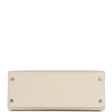 HERMÈS Hermes Kelly Sellier 28 Craie Epsom Palladium Hardware | Thumbnail 6 HERMÈS Hermes Kelly Sellier 28 Craie Epsom Palladium Hardware | Thumbnail 6