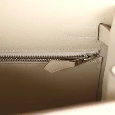 HERMÈS Hermes Kelly Sellier 28 Craie Epsom Palladium Hardware | Thumbnail 9 HERMÈS Hermes Kelly Sellier 28 Craie Epsom Palladium Hardware | Thumbnail 9