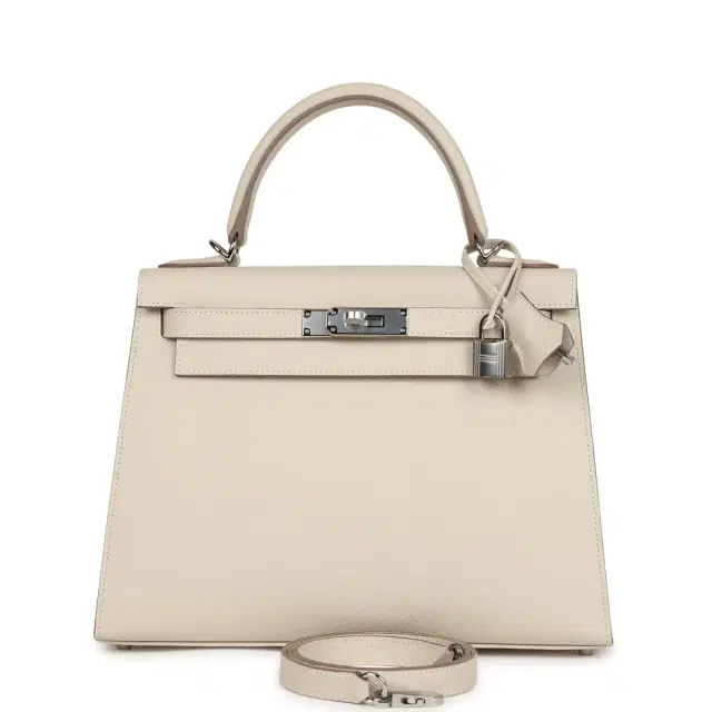 Hermes Kelly Sellier 28 Craie Epsom Palladium Hardware Hermes Kelly Sellier 28 Craie Epsom Palladium Hardware