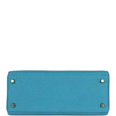 HERMÈS Pre-owned Hermes Kelly Retourne 28 Bleu Turquoise Togo Gold Hardware | Thumbnail 6 HERMÈS Pre-owned Hermes Kelly Retourne 28 Bleu Turquoise Togo Gold Hardware | Thumbnail 6