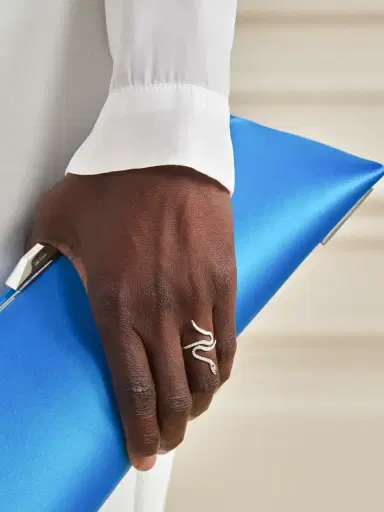 Ileana Makri Queen Curled Snake 18-karat White Gold Diamond Ring | Thumbnail 2 Ileana Makri Queen Curled Snake 18-karat White Gold Diamond Ring | Thumbnail 2