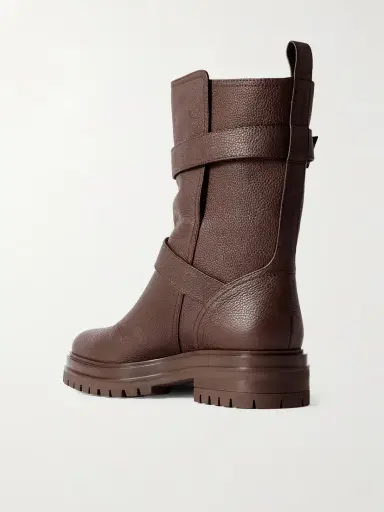 Gianvito Rossi Thiago Flair Buckled Textured-leather Boots | Thumbnail 3 Gianvito Rossi Thiago Flair Buckled Textured-leather Boots | Thumbnail 3