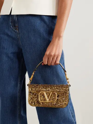 Valentino Garavani Locò Small Embellished Leather Bag | Thumbnail 6 Valentino Garavani Locò Small Embellished Leather Bag | Thumbnail 6