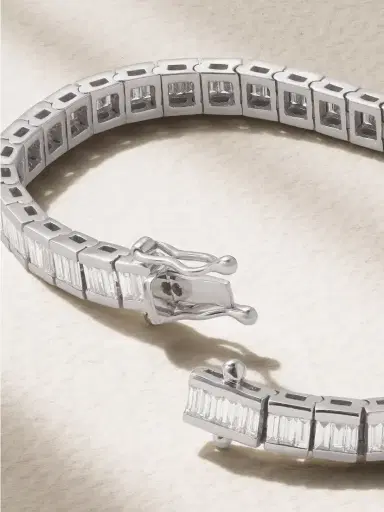 KOLOURS JEWELRY 14-karat White Gold Diamond Tennis Bracelet | Thumbnail 3 KOLOURS JEWELRY 14-karat White Gold Diamond Tennis Bracelet | Thumbnail 3