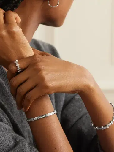 KOLOURS JEWELRY 14-karat White Gold Diamond Tennis Bracelet | Thumbnail 5 KOLOURS JEWELRY 14-karat White Gold Diamond Tennis Bracelet | Thumbnail 5