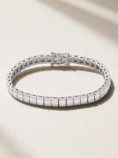 KOLOURS JEWELRY 14-karat White Gold Diamond Tennis Bracelet | Thumbnail 1 KOLOURS JEWELRY 14-karat White Gold Diamond Tennis Bracelet | Thumbnail 1