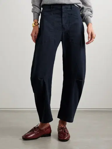 Nili Lotan Shon Cotton-blend Twill Tapered Pants | Thumbnail 3 Nili Lotan Shon Cotton-blend Twill Tapered Pants | Thumbnail 3