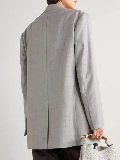 Dries Van Noten Oversized Checked Wool Blazer | Thumbnail 3 Dries Van Noten Oversized Checked Wool Blazer | Thumbnail 3
