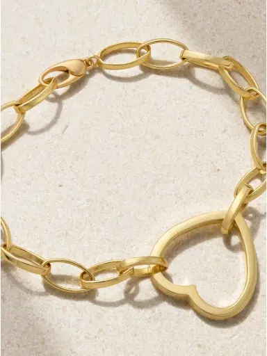 Jennifer Meyer Medium Edith Open Heart 18-karat Gold Bracelet | Thumbnail 3 Jennifer Meyer Medium Edith Open Heart 18-karat Gold Bracelet | Thumbnail 3