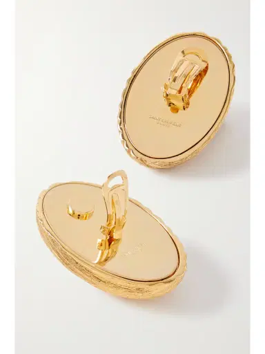 Saint Laurent tone Crystal Clip Earrings | Thumbnail 3 Saint Laurent tone Crystal Clip Earrings | Thumbnail 3