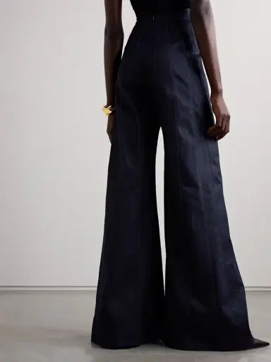Carolina Herrera Paneled Cotton-blend High-rise Flared Jeans | Thumbnail 4 Carolina Herrera Paneled Cotton-blend High-rise Flared Jeans | Thumbnail 4