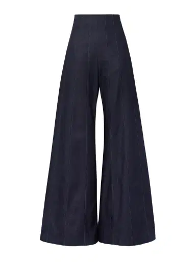 Carolina Herrera Paneled Cotton-blend High-rise Flared Jeans | Thumbnail 1 Carolina Herrera Paneled Cotton-blend High-rise Flared Jeans | Thumbnail 1