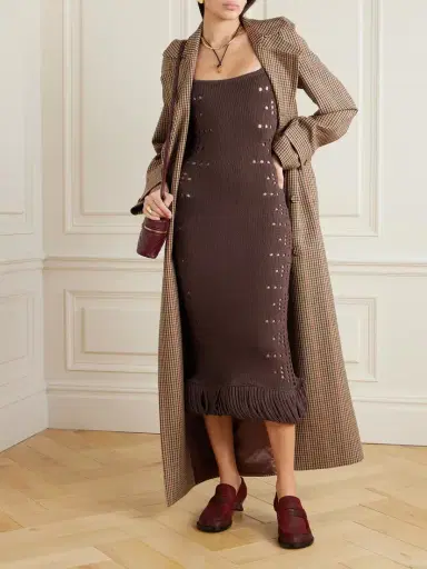 Diotima Moore Fringed Pointelle-knit Cotton-blend Maxi Dress | Thumbnail 2 Diotima Moore Fringed Pointelle-knit Cotton-blend Maxi Dress | Thumbnail 2