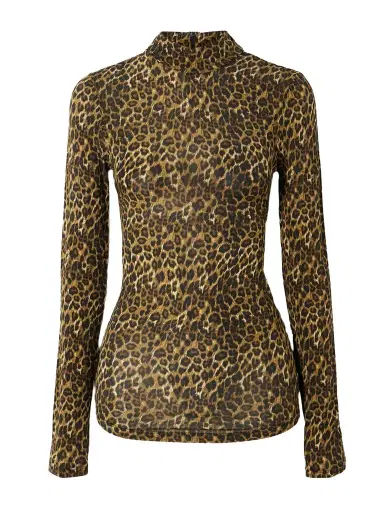 Isabel Marant Joyela Leopard-print Stretch-mesh Turtleneck Top - FR 34 | Thumbnail 1 Isabel Marant Joyela Leopard-print Stretch-mesh Turtleneck Top - FR 34 | Thumbnail 1
