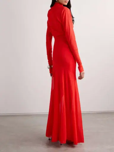 Proenza Schouler Paula Draped Jersey Turtleneck Maxi Dress | Thumbnail 3 Proenza Schouler Paula Draped Jersey Turtleneck Maxi Dress | Thumbnail 3