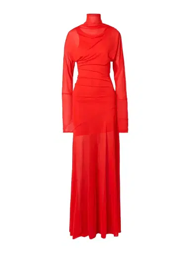 Proenza Schouler Paula Draped Jersey Turtleneck Maxi Dress | Thumbnail 1 Proenza Schouler Paula Draped Jersey Turtleneck Maxi Dress | Thumbnail 1