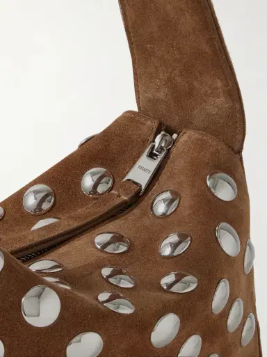 Khaite Elena Small Studded Suede Shoulder Bag | Thumbnail 4 Khaite Elena Small Studded Suede Shoulder Bag | Thumbnail 4