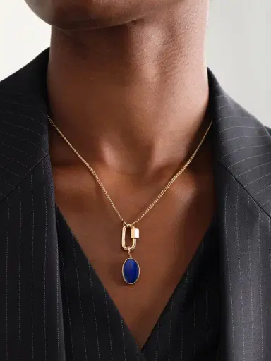 Marla Aaron 14-karat Gold Lapis Lazuli Pendant | Thumbnail 2 Marla Aaron 14-karat Gold Lapis Lazuli Pendant | Thumbnail 2