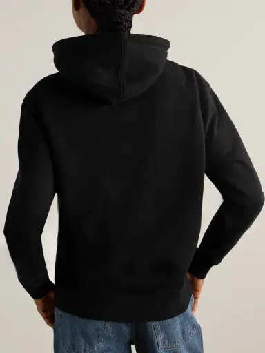 AMI PARIS Embroidered Cotton-blend Jersey Hoodie | Thumbnail 3 AMI PARIS Embroidered Cotton-blend Jersey Hoodie | Thumbnail 3
