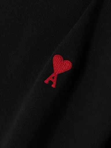 AMI PARIS Embroidered Cotton-blend Jersey Hoodie | Thumbnail 4 AMI PARIS Embroidered Cotton-blend Jersey Hoodie | Thumbnail 4