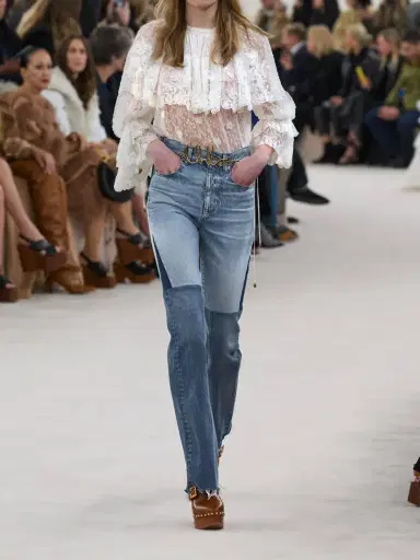 Chloé Ruffled Corded Lace Blouse | Thumbnail 4 Chloé Ruffled Corded Lace Blouse | Thumbnail 4