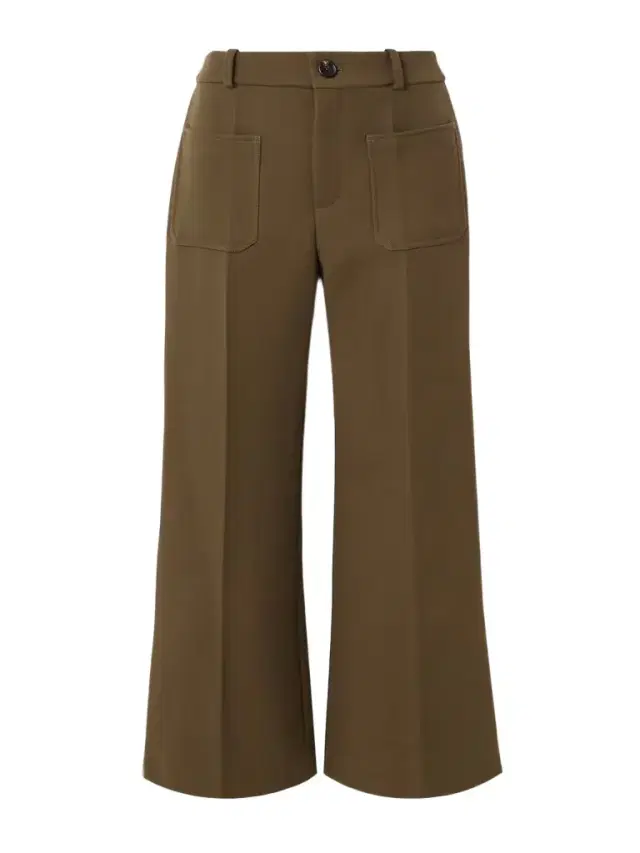 Cropped Wool-crepe Flared Pants
