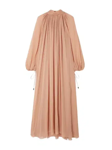 Chloé Pleated Silk-georgette Midi Dress | Thumbnail 1 Chloé Pleated Silk-georgette Midi Dress | Thumbnail 1