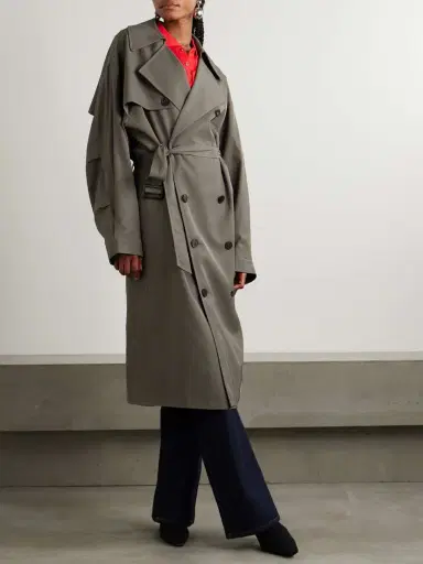 The Frankie Shop Mavis Twill Trench Coat | Thumbnail 3 The Frankie Shop Mavis Twill Trench Coat | Thumbnail 3