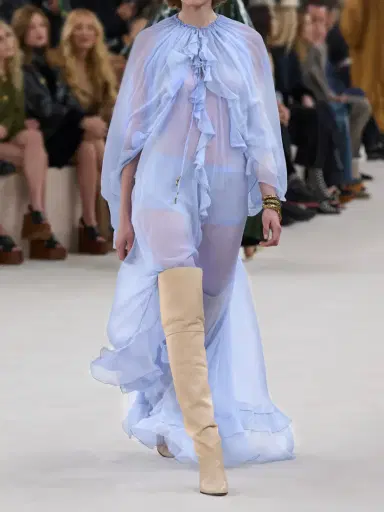 Chloé Cape-effect Open-back Ruffled Silk-crepon Gown | Thumbnail 5 Chloé Cape-effect Open-back Ruffled Silk-crepon Gown | Thumbnail 5