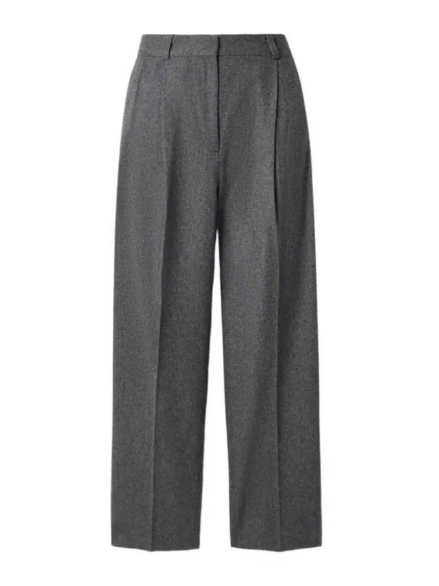 Pleated Wool-blend Felt Wide-leg Pants