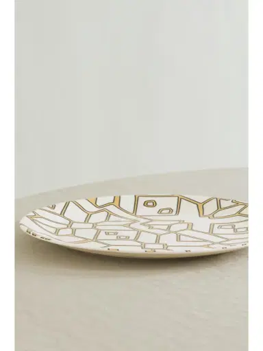 NIMEROLOGY Here Comes The Sun 31cm Gold-plated Bone China Charger Plate | Thumbnail 3 NIMEROLOGY Here Comes The Sun 31cm Gold-plated Bone China Charger Plate | Thumbnail 3