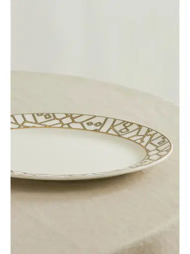 NIMEROLOGY Here Comes The Sun 40cm Gold-plated Bone China Platter | Thumbnail 3 NIMEROLOGY Here Comes The Sun 40cm Gold-plated Bone China Platter | Thumbnail 3