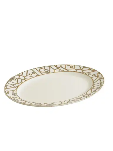 NIMEROLOGY Here Comes The Sun 40cm Gold-plated Bone China Platter | Thumbnail 1 NIMEROLOGY Here Comes The Sun 40cm Gold-plated Bone China Platter | Thumbnail 1